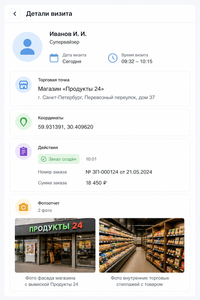Супервайзер на торговой точке